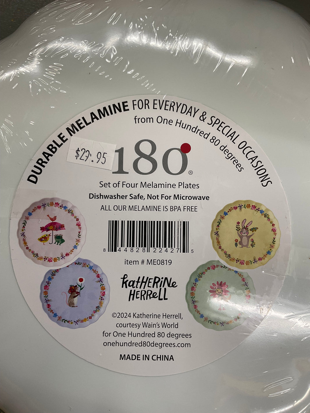 Easter Scalloped Melamine Plates | Set of 4