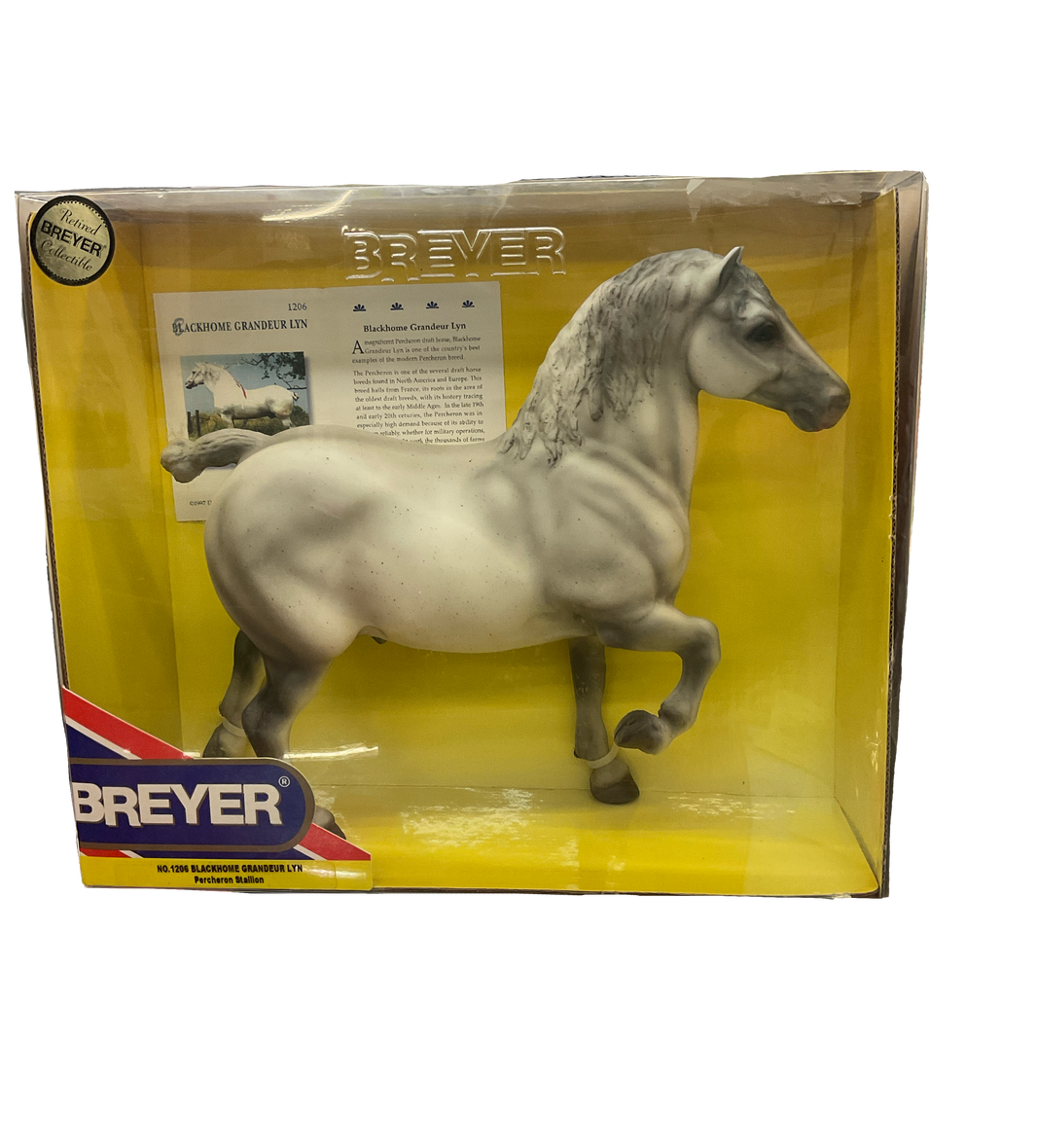 Pre-Owned #1206 Blackhome Grandeur Lyn Percheron Stallion Breyer Model Horse