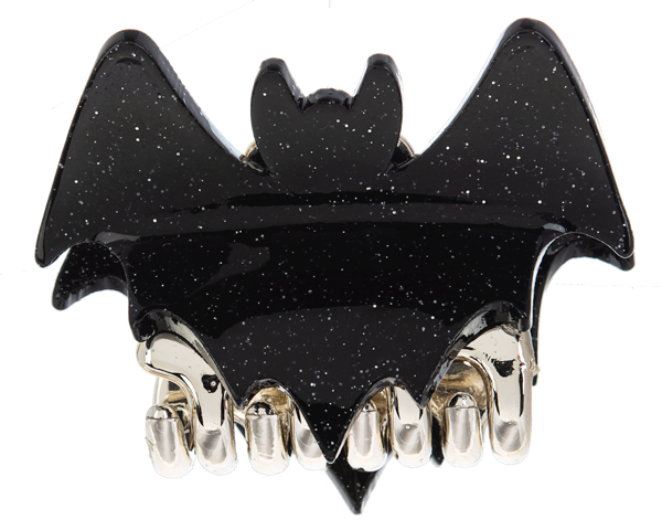 Glitter Bat Claw Clip