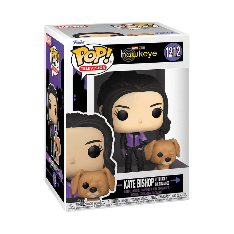 Funko POP! | Pre-Owned| Marvel: Hawkeye: Kate Bishop with Lucky the Pizza Dog