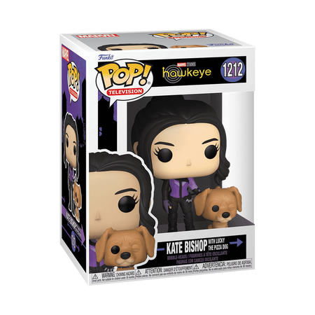 Funko POP! | Pre-Owned| Marvel: Hawkeye: Kate Bishop with Lucky the Pizza Dog