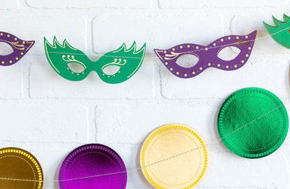 Mardi Gras Mask Garland