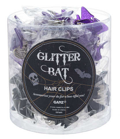 Glitter Bat Claw Clip