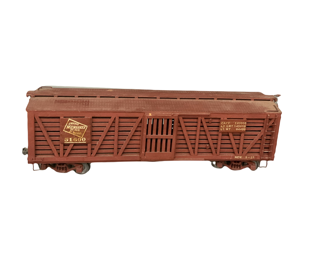 O Scale | 2 Rail Chicago, Milwaukee, St Paul Pacific Stock Car