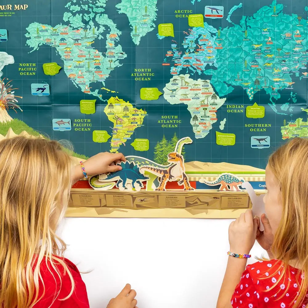 Create-Your-Own Dinosaur Timeline and World Map