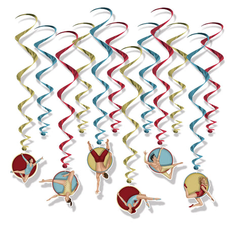 Vintage Circus Whirls | Hanging Decorations