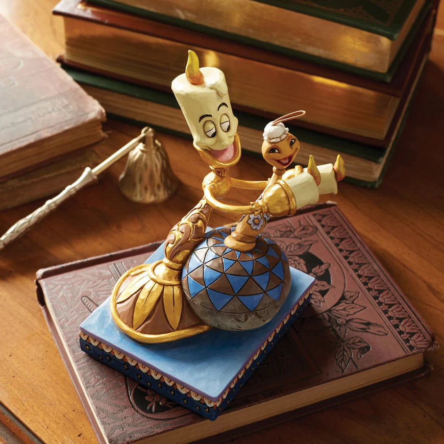 Lumiere & Feather Duster - Jim Shore - Romance By Candlelight Disney Figurine
