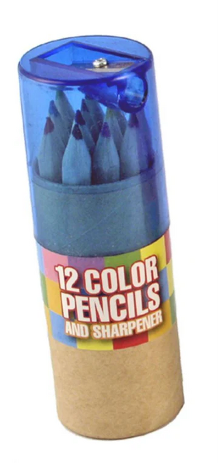 Mini 12 Piece Colored Pencils with Sharpener