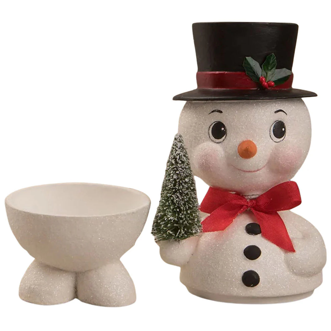 Bobblehead Snowman Container | Bethany Lowe