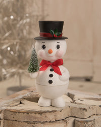 Bobblehead Snowman Container | Bethany Lowe