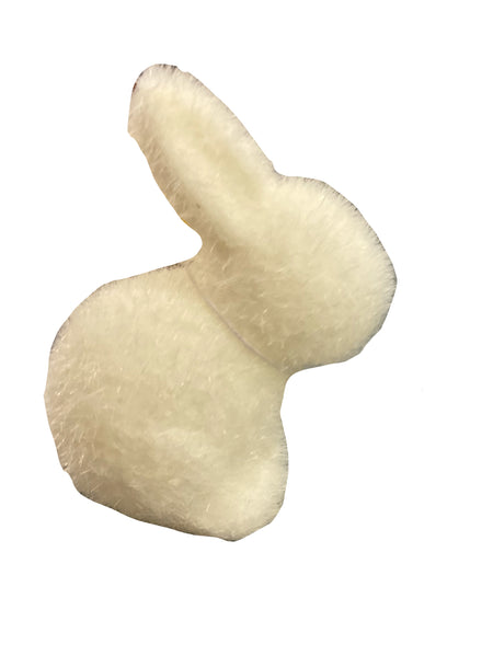 Flocked Pastel Seated Bunny w/ Pom  Pom Tail | 3.5" Figure