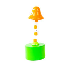 Wooden Mushroom Push Puppet