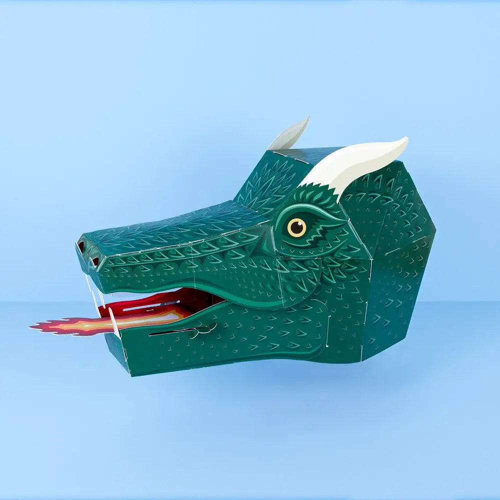 Create-Your-Own Fire-Breathing Dragon Head Mask