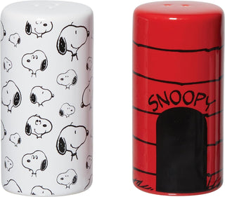 Peanuts Snoopy Faces and Dog House Salt and Pepper Set