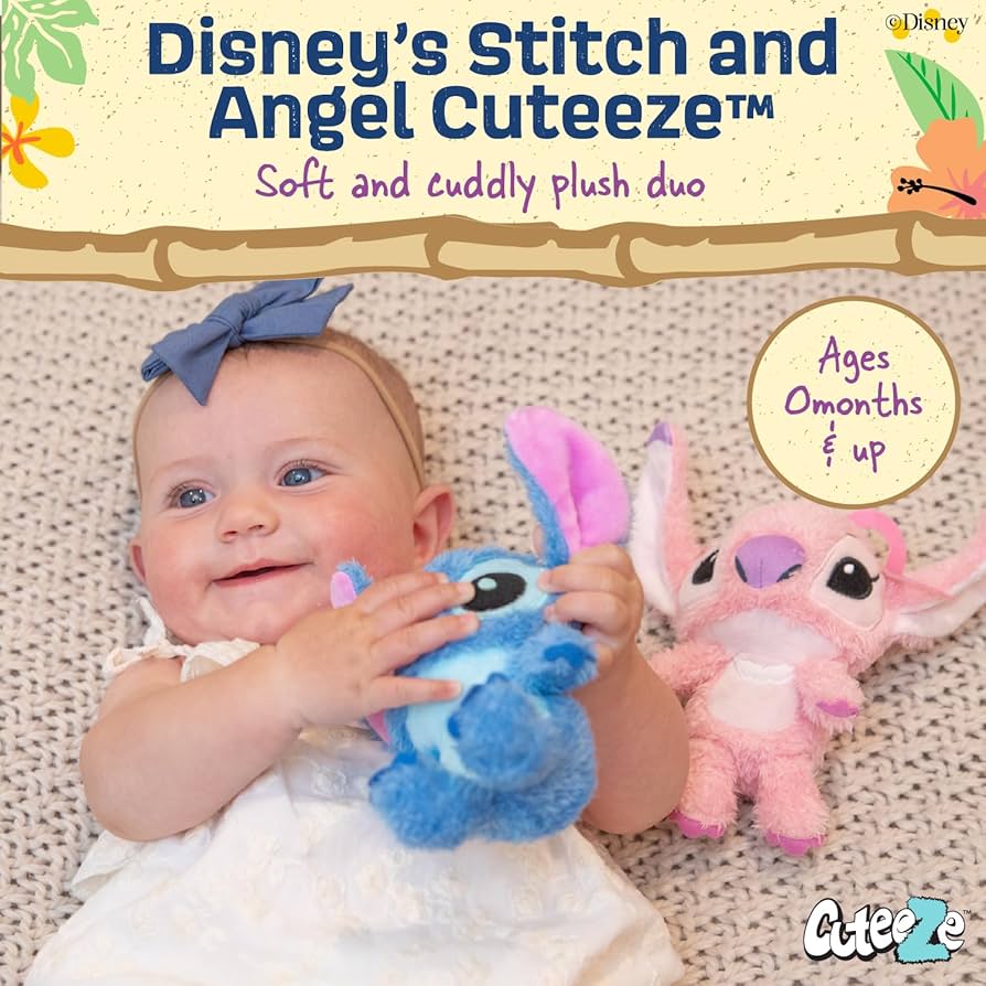Disney Cuteeze 2 Pack Stitch and Angel | 6" - 80146