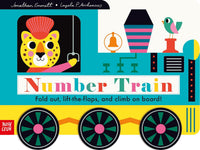 Number Train Book: Fold Out, Lift-the-Flaps, and Climb on Board!