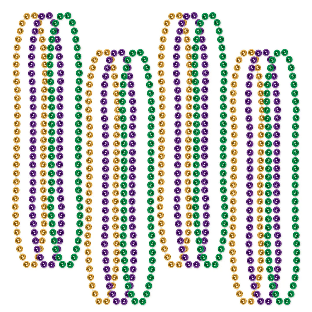 Mardi Gras Small Round Beads