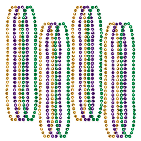 Mardi Gras Small Round Beads
