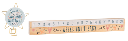 Star Slide Countdown Baby Calendar Set | "Some Things Are Worth Waiting For"