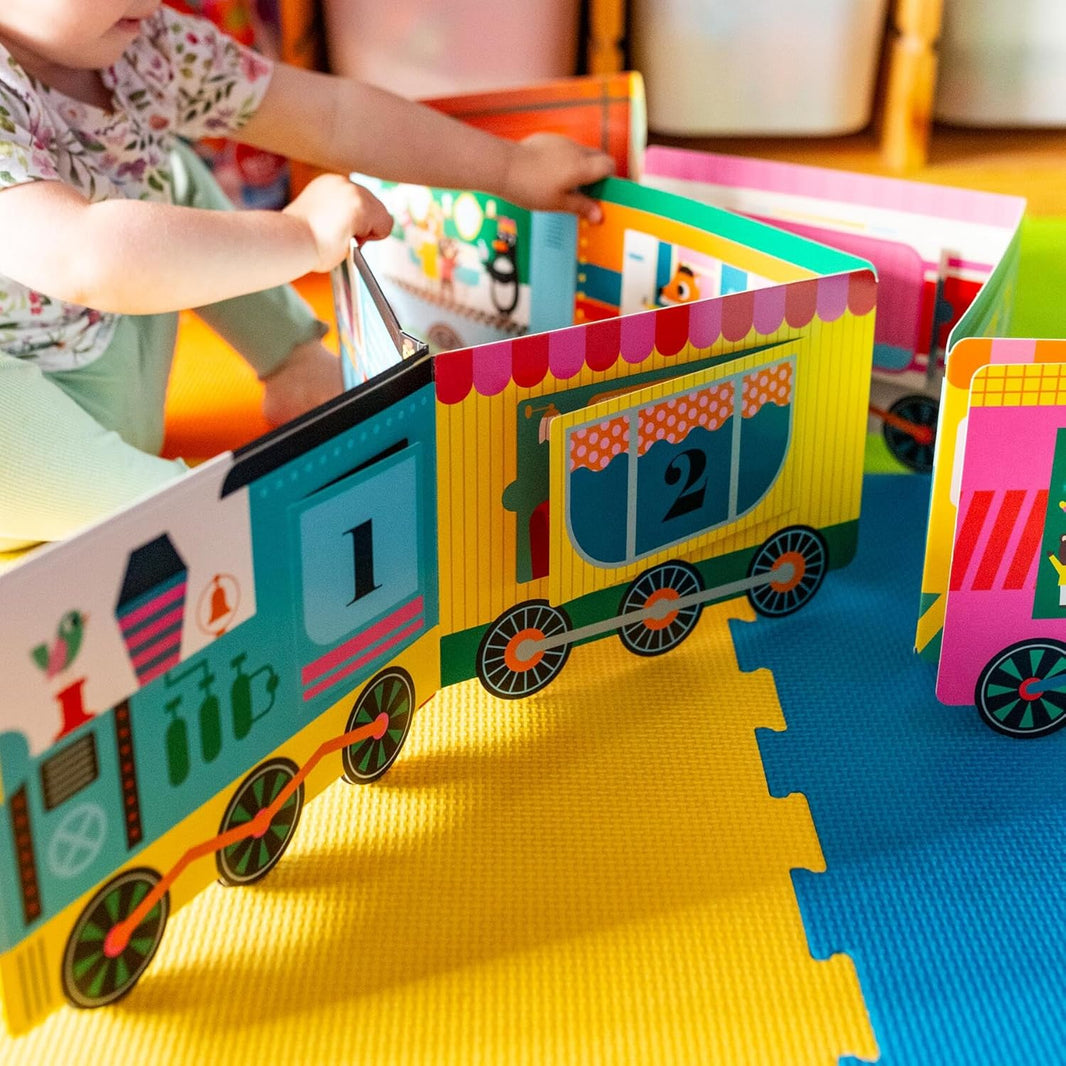 Number Train Book: Fold Out, Lift-the-Flaps, and Climb on Board!