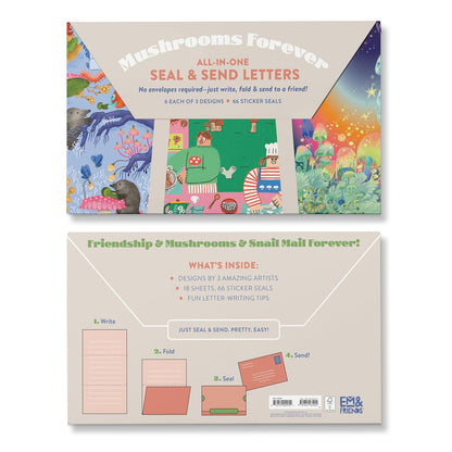 Mushrooms Forever All-in-One Send & Seal Letters Stationery Set