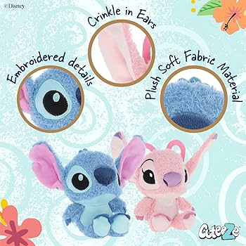 Disney Cuteeze 2 Pack Stitch and Angel | 6" - 80146