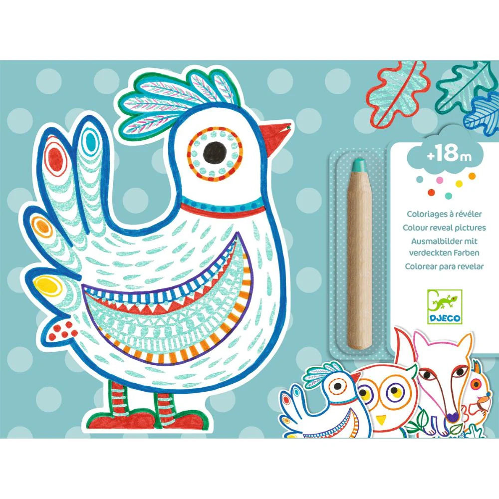 Color Reveal Pictures - Woodland Creatures | Djeco
