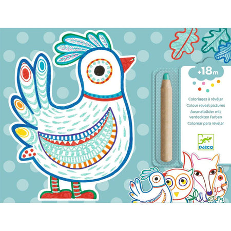 Color Reveal Pictures - Woodland Creatures | Djeco