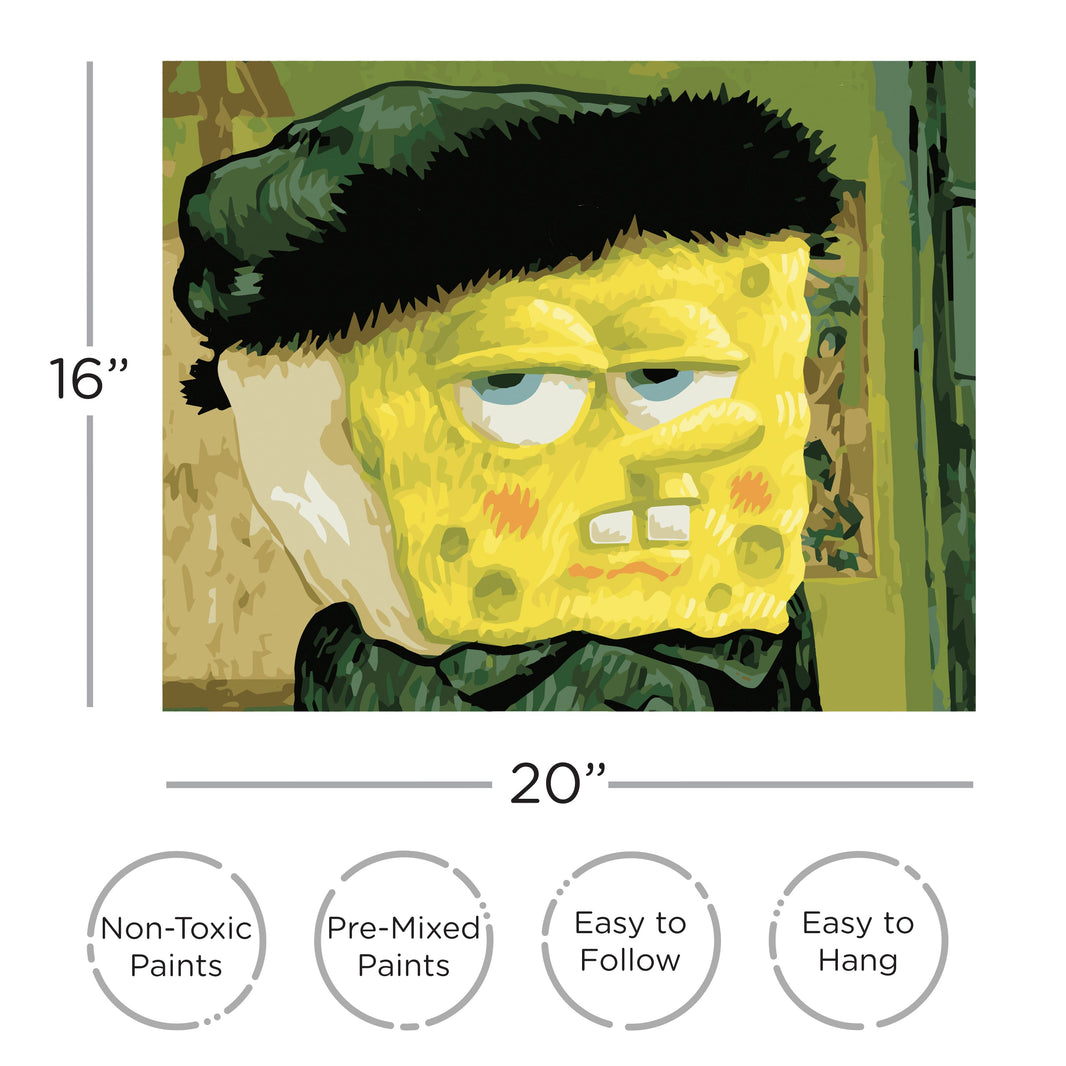 SpongeBob SquarePants Van Gogh Art by Numbers | 16" x 20"