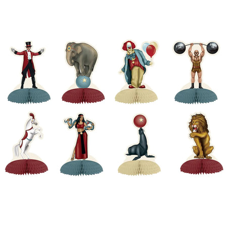 5" Vintage Circus Mini Centerpieces Tissue Base
