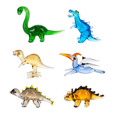 Mini Glass Dinosaur Figurines