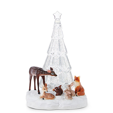 Raz Imports 10.25” Swirling Glitter Water Tree With Animals