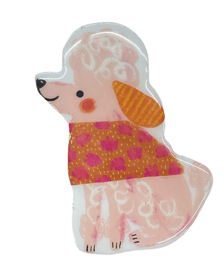 Dog Wooden Block Art