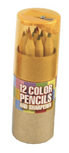 Mini 12 Piece Colored Pencils with Sharpener
