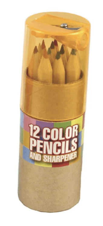 Mini 12 Piece Colored Pencils with Sharpener
