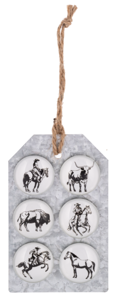 Six-Piece Western Icon Magnet Set