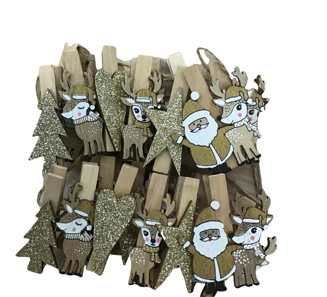 Christmas Clothespin Garland