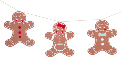 Gingerbread Man Metal Garland