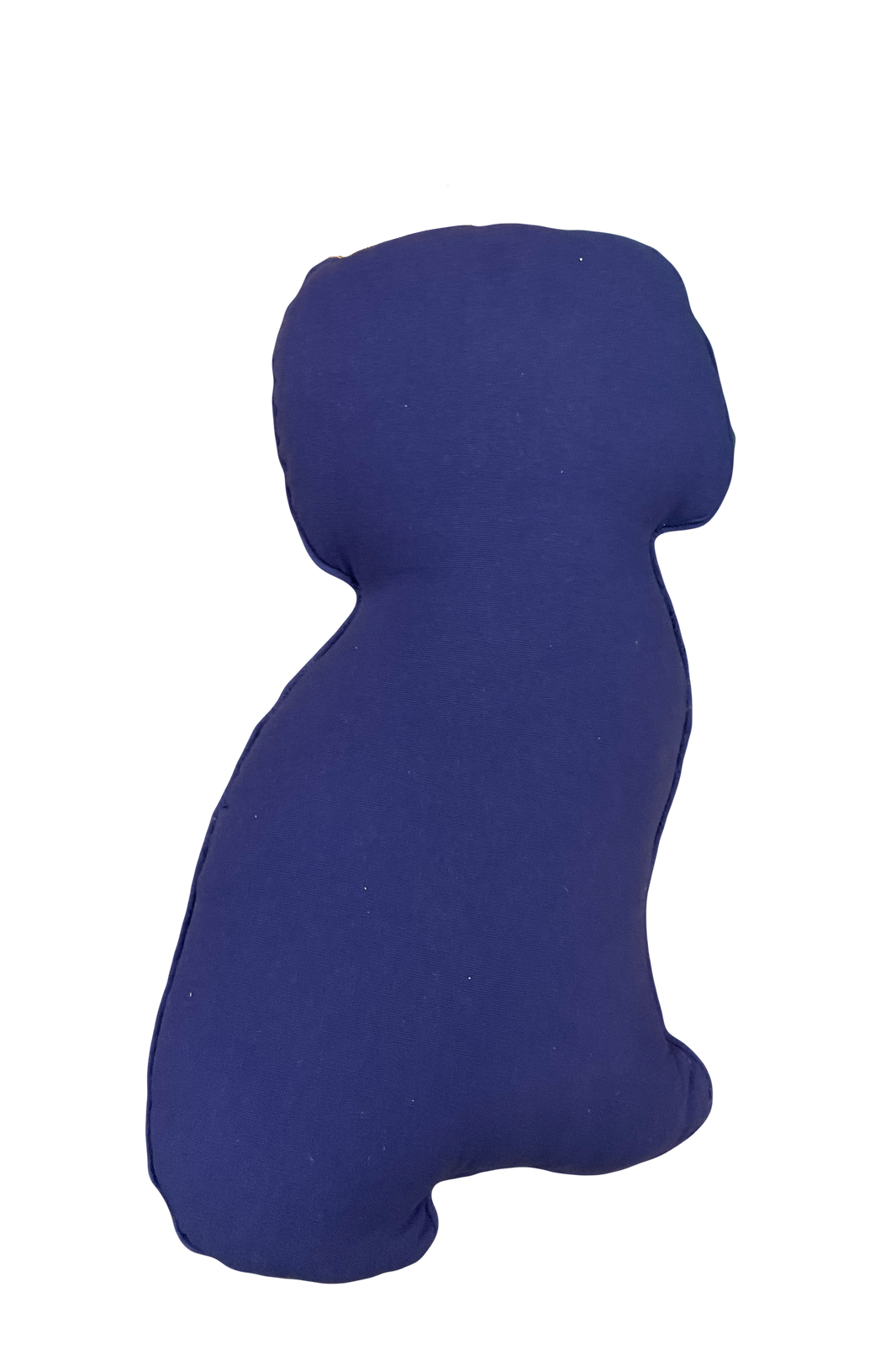 Blue and White Embroidered Dog Shaped Pillow, Fabric, 19" | SI0813