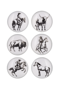 Six-Piece Western Icon Magnet Set