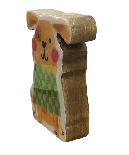 Dog Wooden Block Art