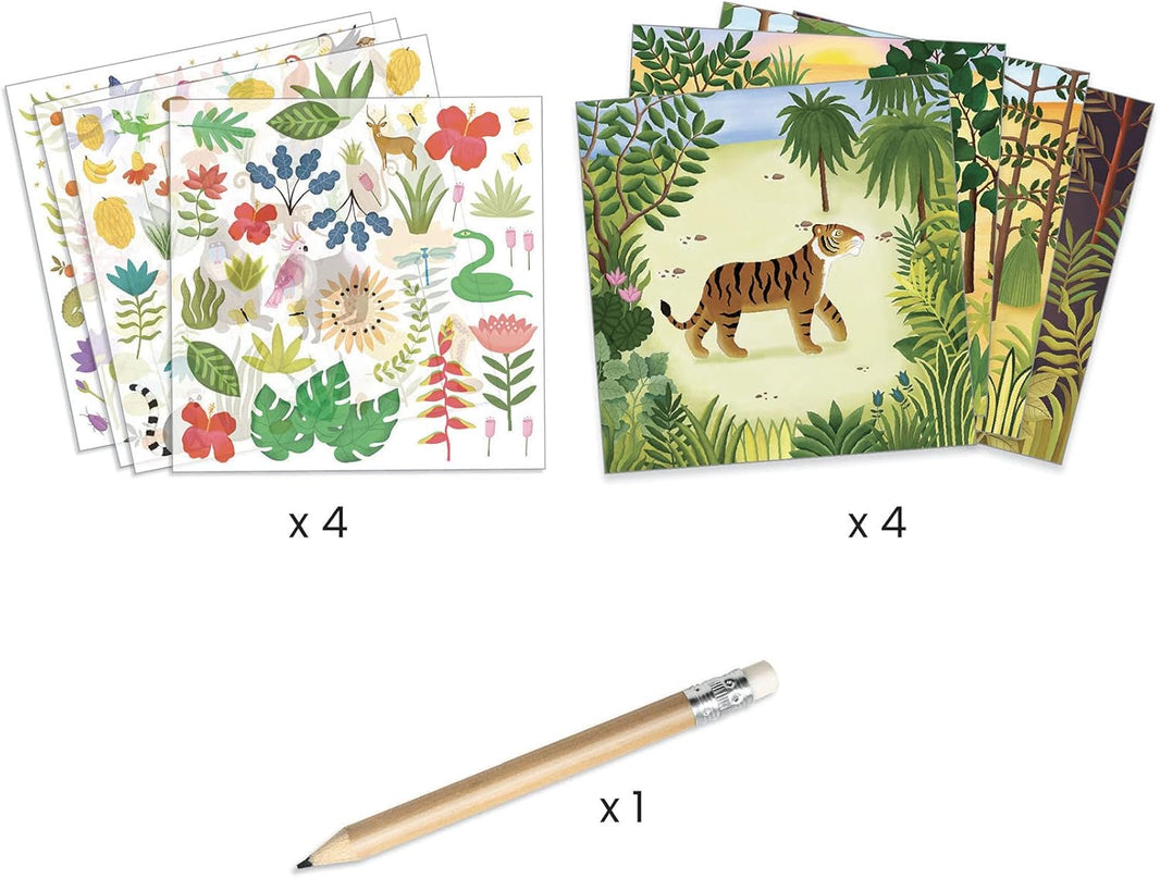 Inspired by Douanier Rousseau Rub-on Transfers Art Kit | A Moment In Time
