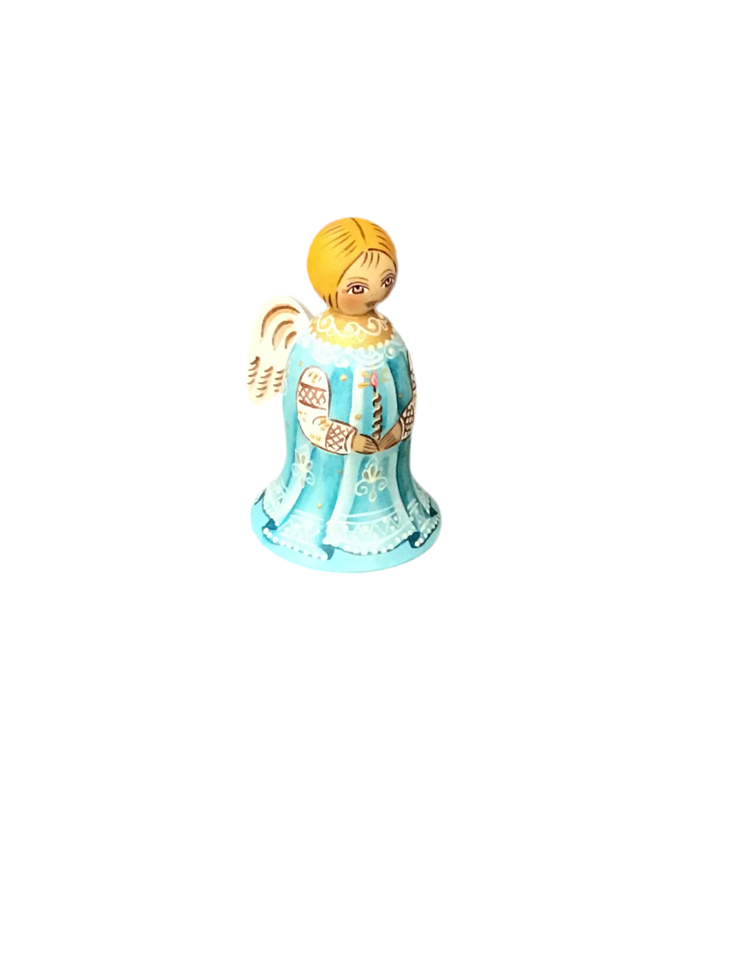 Small Wooden Angel Blue