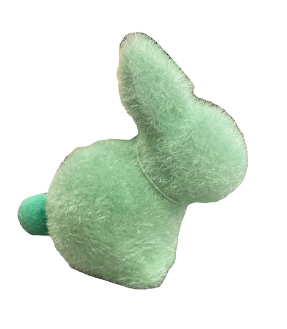 Flocked Pastel Seated Bunny w/ Pom  Pom Tail | 3.5" Figure