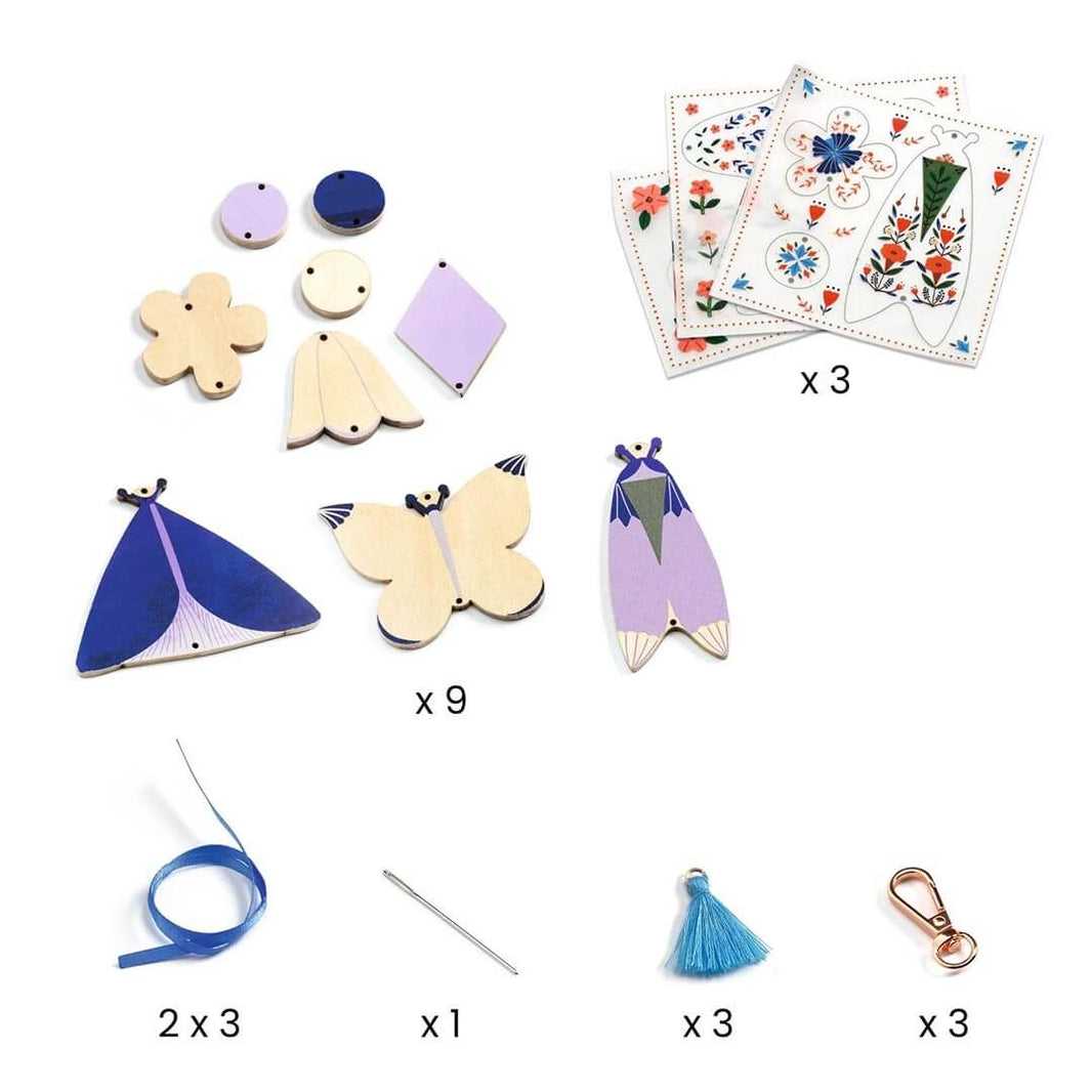 Butterflies DIY Keychain Craft Kit | Djeco