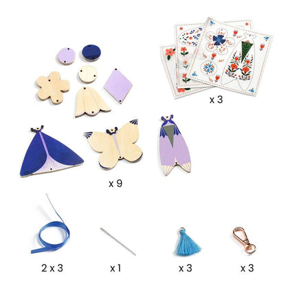 Butterflies DIY Keychain Craft Kit | Djeco