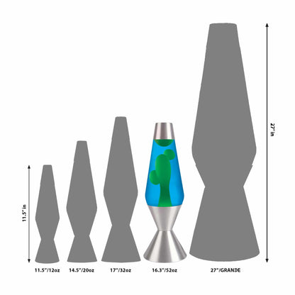 16.3” Classic Lava Lamp | Blue & Green