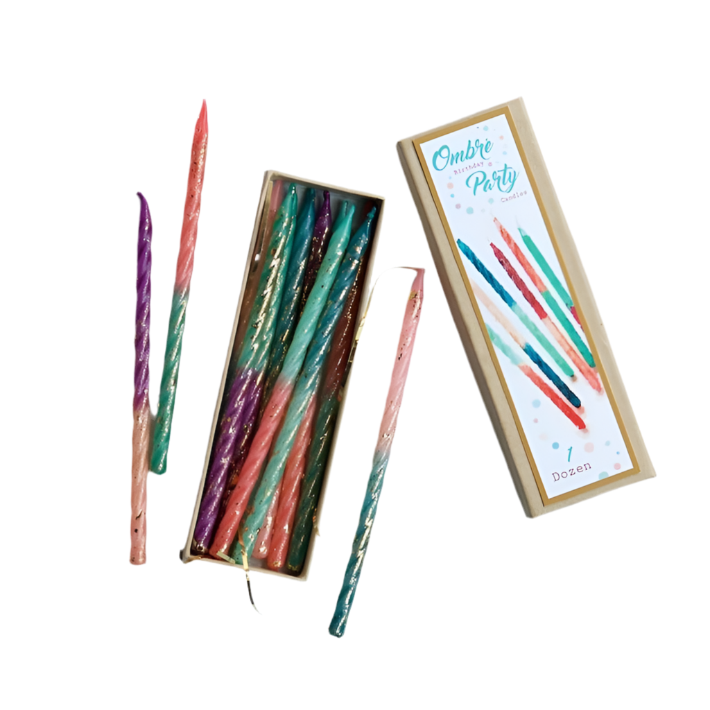 Ombre Birthday Party Candle | Box Set | Glitterville