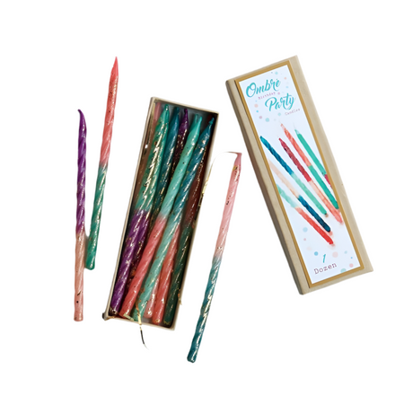 Ombre Birthday Party Candle | Box Set | Glitterville