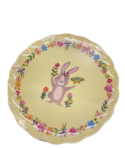 Easter Scalloped Melamine Plates | Set of 4